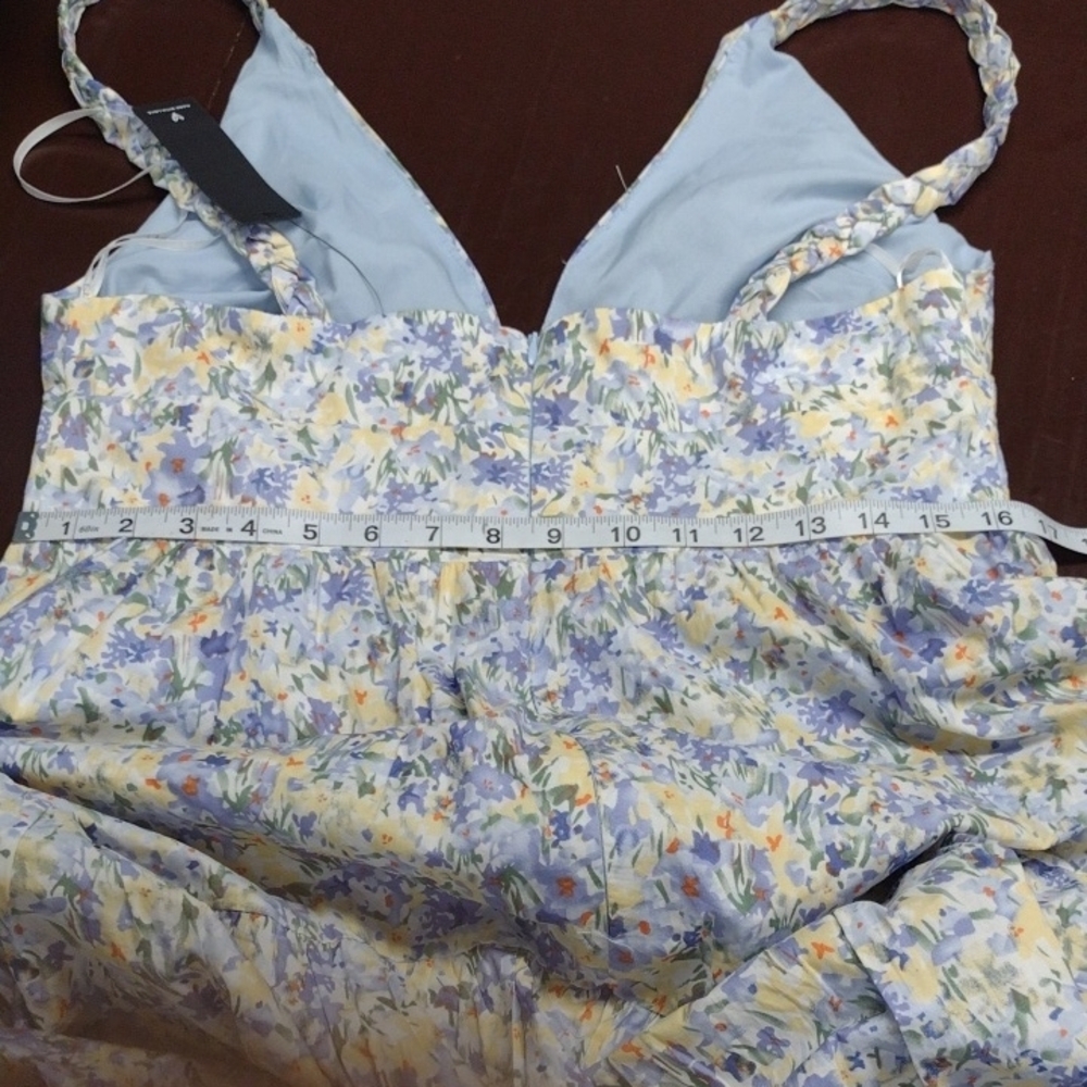 NEW Lulu's Blue and White Ruffled Tiered Maxi Dress - Picture 15 of 16